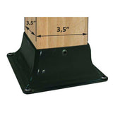 Pylex Black Steel Post Connector for 4x4 Deck Posts - Increase Strength and Stability - 5 Pack