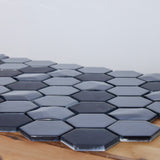 Elida Ceramica Skylight Hex 12-in x 12-in Glossy Glass Mosaic Wall Tile (0.97-sq ft per sheet)