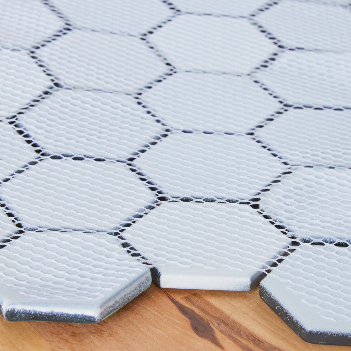 Elida Ceramica Skylight Hex 12-in x 12-in Glossy Glass Mosaic Wall Tile (0.97-sq ft per sheet)