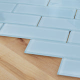Elida Ceramica Skylight Subway 12-in x 12-in Glossy Glass Mosaic Wall Tile