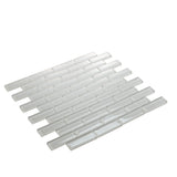 Apollo Tile (Sample) Colorway White 4-in x 4-in Glossy Glass Brick Subway Floor and Wall Tile