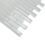 Apollo Tile (Sample) Colorway White 4-in x 4-in Glossy Glass Brick Subway Floor and Wall Tile