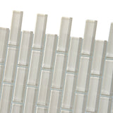 Apollo Tile (Sample) Colorway Beige 4-in x 4-in Glossy Glass Brick Subway Floor and Wall Tile