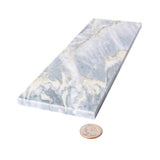 Apollo Tile (Sample) Wall White and Gray 4-in x 4-in Polished Marble Subway Wall Tile