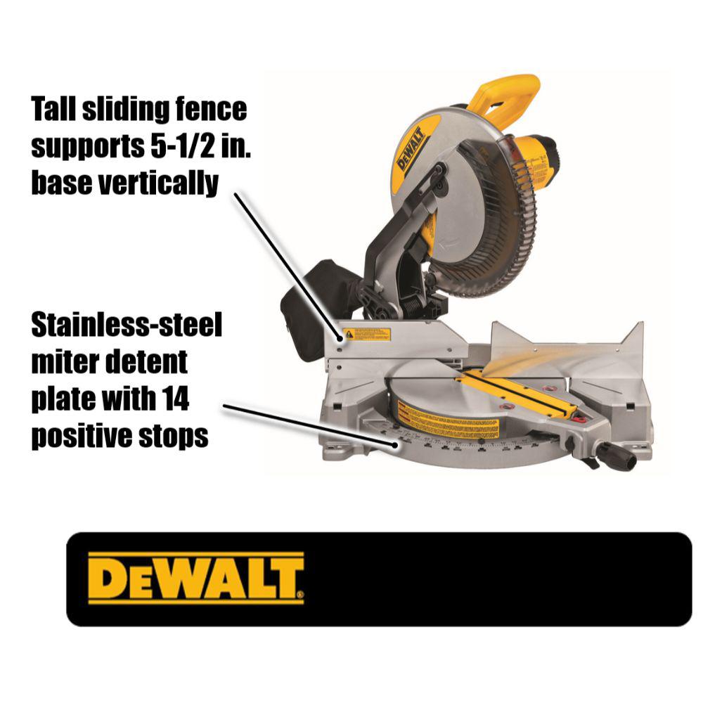 15 Amp Corded 12 in. Compound Single Bevel Miter Saw - Super Arbor