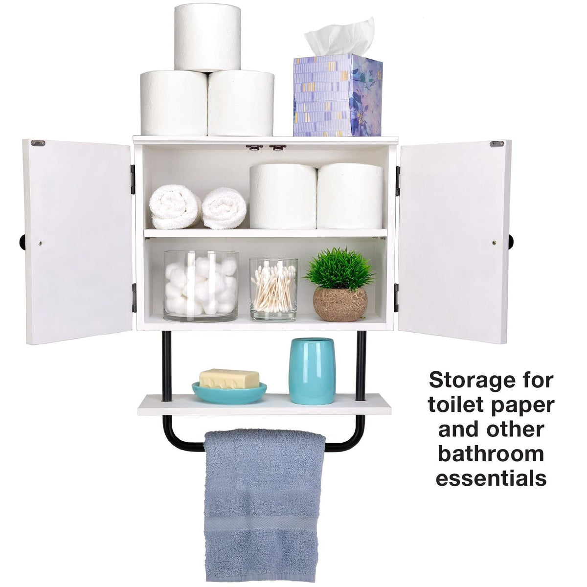 Excello Global Products 17 x 21 x 8 Barndoor Soft Close Bathroom Wall Cabinet