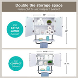 Excello Global Products 22 x 27 x 8 Barndoor Soft Close Bathroom Wall Cabinet