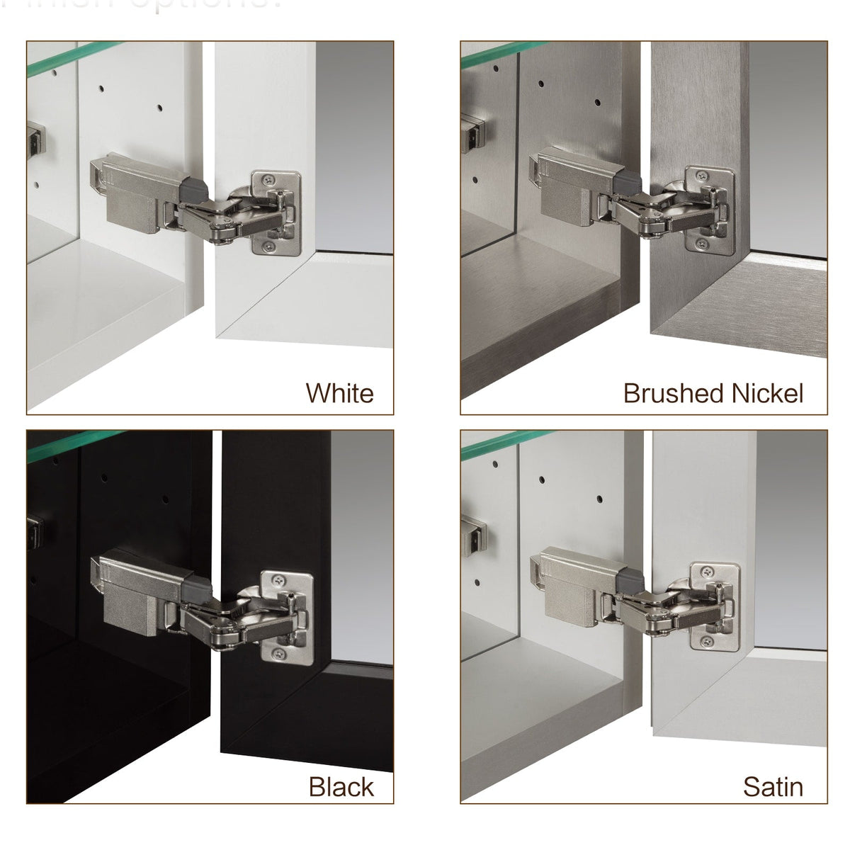 Forclover KF 23-in x 30-in Surface/Recessed Mount Satin Mirrored Soft Close Medicine Cabinet