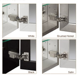 Forclover KF 23-in x 30-in Surface/Recessed Mount Satin Mirrored Soft Close Medicine Cabinet