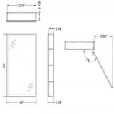 Forclover KF 23-in x 30-in Surface/Recessed Mount Satin Mirrored Soft Close Medicine Cabinet