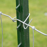 Everbilt 1-3/4 in. x 3-1/2 in. x 5 ft. Green Steel Fence T-Post with Anchor Plate