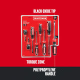 CRAFTSMAN 8-Piece Bi-Material Handle Screwdriver Set, Black Oxide Tips