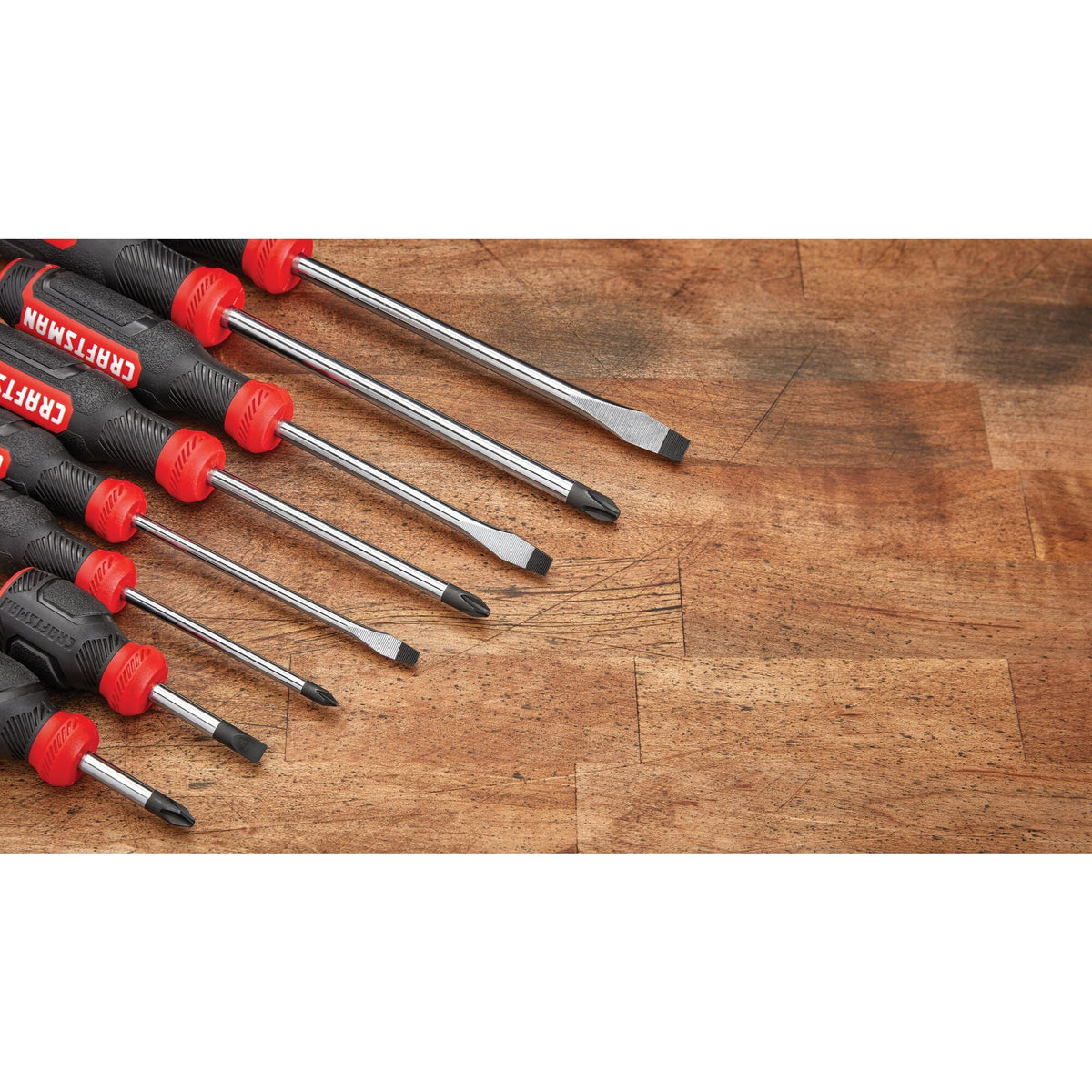 CRAFTSMAN 8-Piece Bi-Material Handle Screwdriver Set, Black Oxide Tip