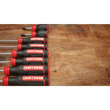 CRAFTSMAN 8-Piece Bi-Material Handle Screwdriver Set, Black Oxide Tip