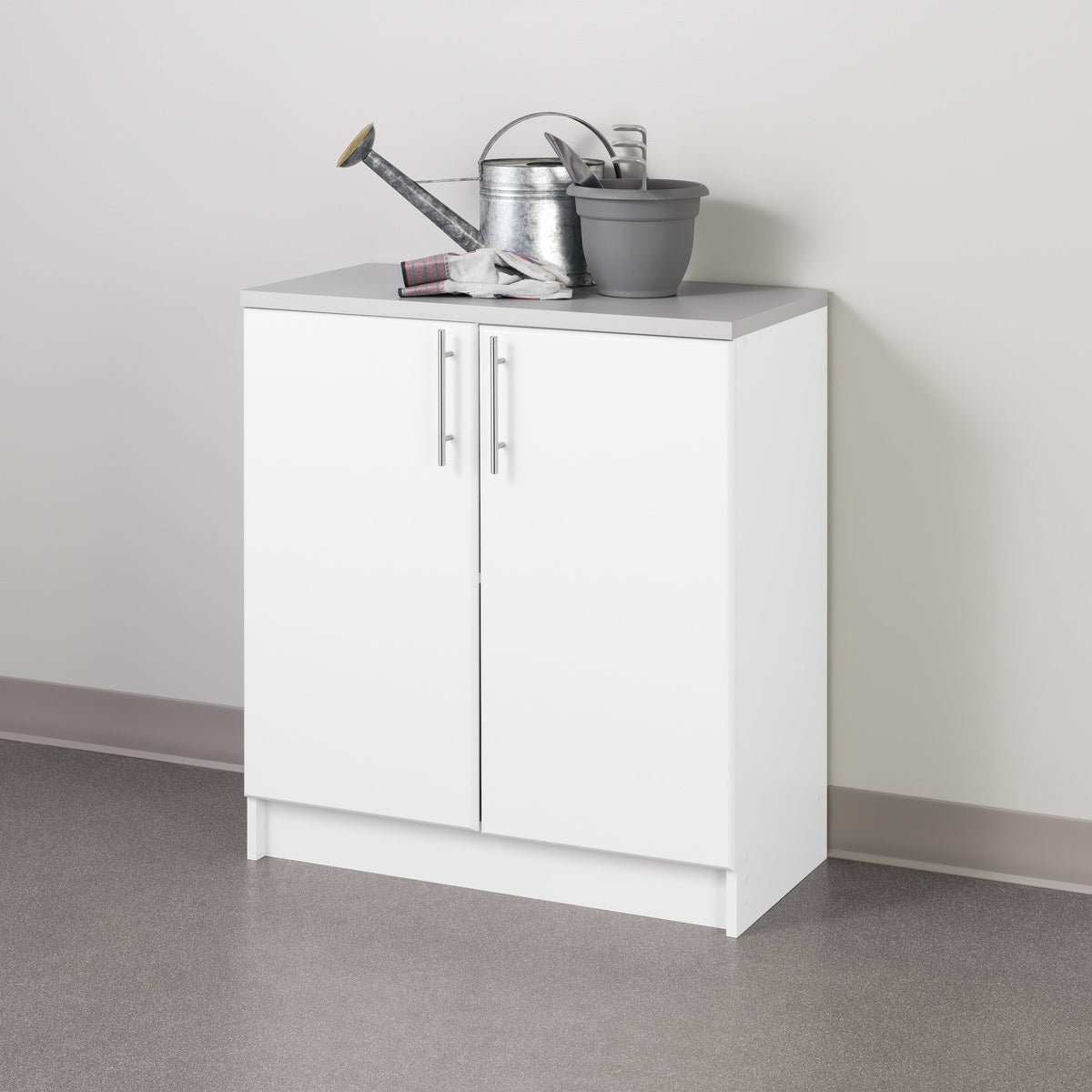 Prepac Elite 32-in W x 35.75-in H Wood Composite White Freestanding Utility Storage Cabinet