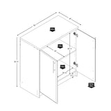 Prepac Elite 32-in W x 35.75-in H Wood Composite White Freestanding Utility Storage Cabinet
