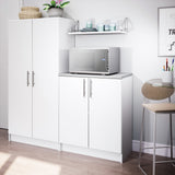 Prepac Elite 32-in W x 35.75-in H Wood Composite White Freestanding Utility Storage Cabinet