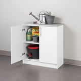 Prepac Elite 32-in W x 35.75-in H Wood Composite White Freestanding Utility Storage Cabinet