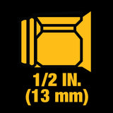 DEWALT XR 20-Volt MAX Brushless 1/2-in Cordless Impact Wrench Kit with 5.0Ah Battery & Charger