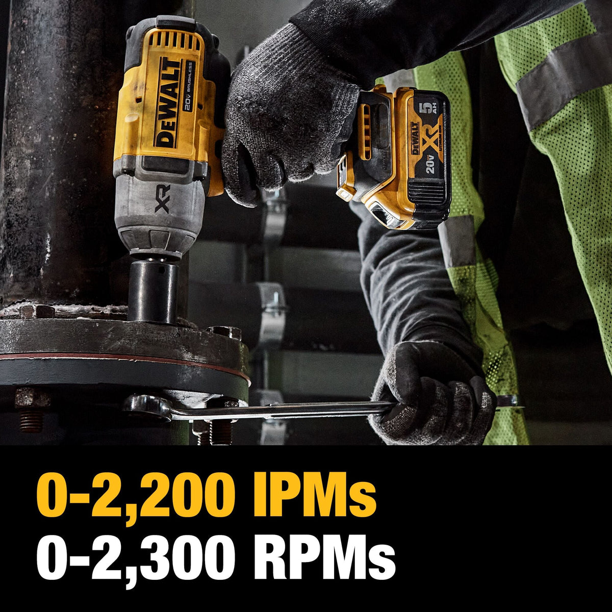 DEWALT XR 20-Volt MAX Brushless 1/2-in Cordless Impact Wrench Kit with 5.0Ah Battery & Charger