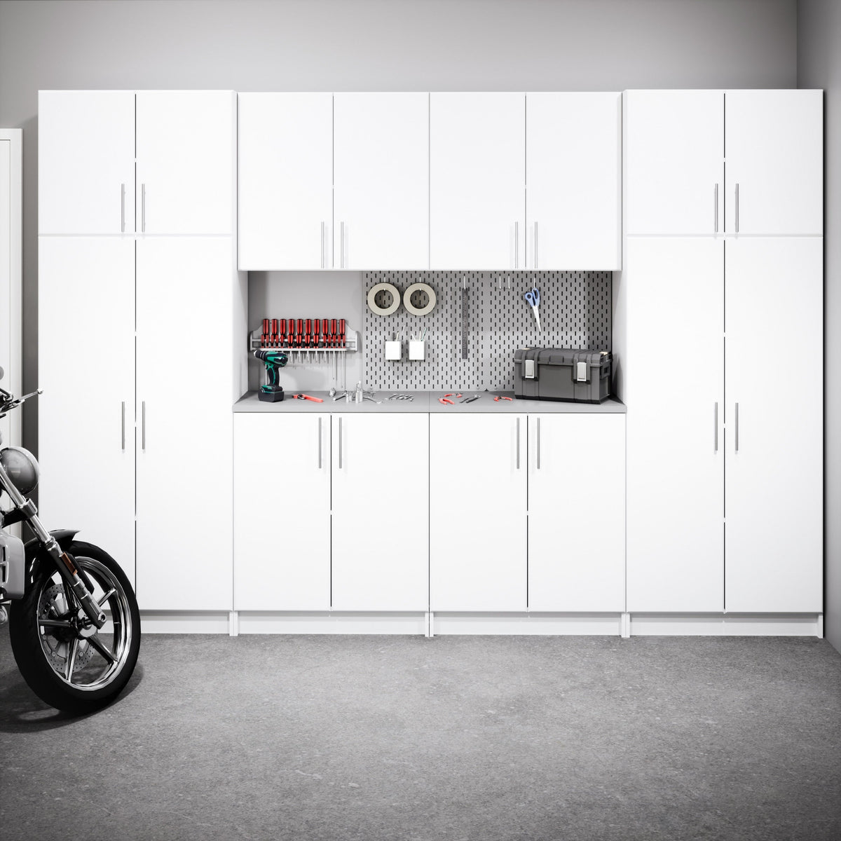 Prepac Elite 32-in W x 35.75-in H Wood Composite White Freestanding Utility Storage Cabinet