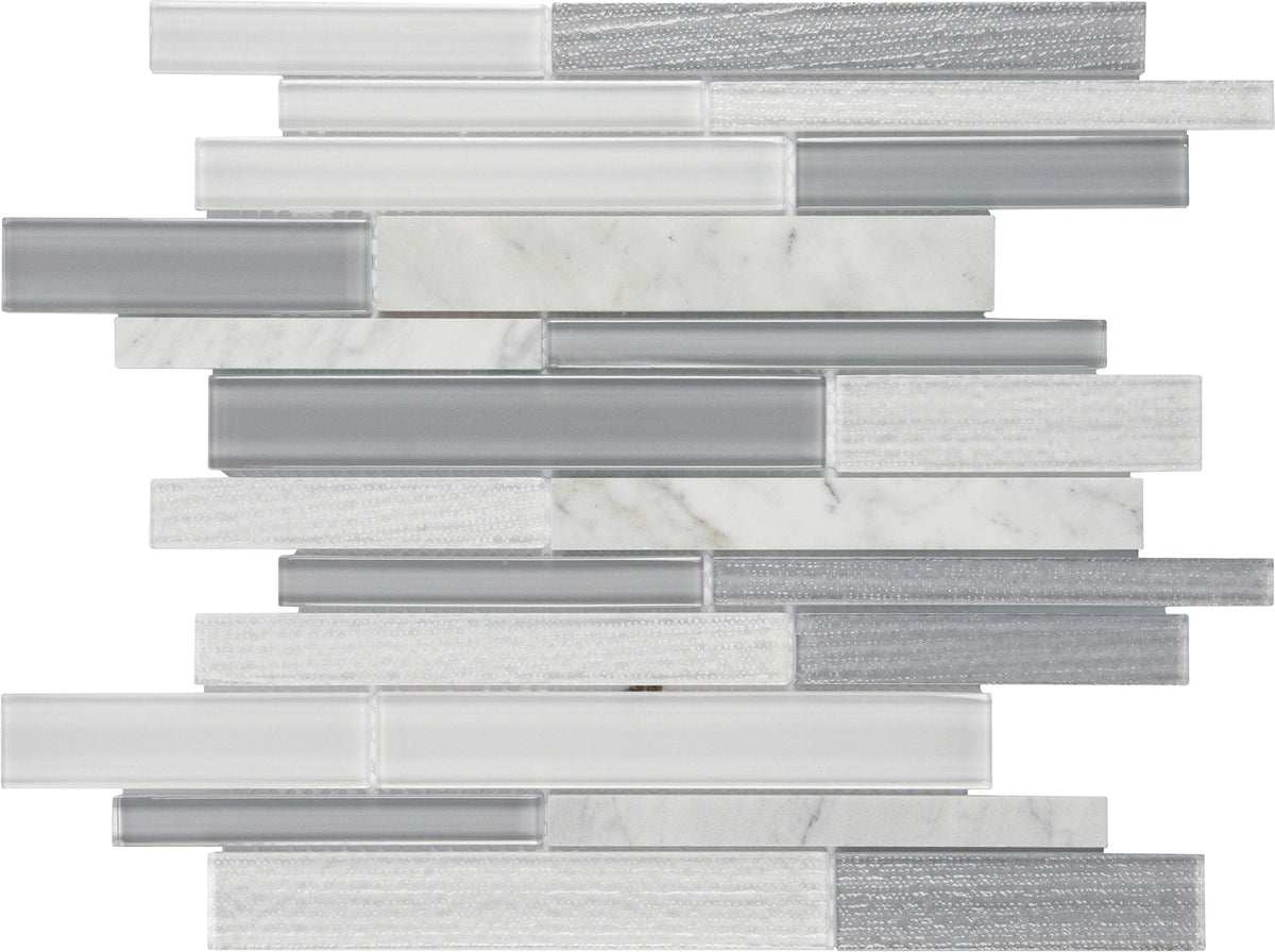 Satori Mystique Winter 12-in x 12-in Multi-finish Natural Stone Mosaic Wall Tile (0.91-sq. ft/ Piece)