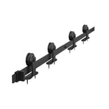 8 ft./96 in. Frosted Black Top Mount Sliding Barn Door Hardware Track Kit for Double Doors with Non-Routed Floor Guide - Super Arbor