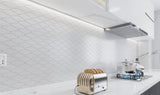 Giorbello (Sample) Travel Series Silver 6-in x 6-in Satin Metal Brick Mosaic Wall Tile