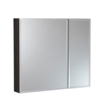 WELLFOR KAIF 30-in x 26-in Surface/Recessed Mount Black Mirrored Soft Close Medicine Cabinet