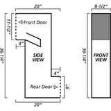 Manchester Antique Copper Column Mount Locking Drop Chute Mailbox with Plain Door Faceplate - Super Arbor