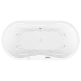 Agate Diamond Series 6 ft. Acrylic Center Drain Flatbottom Whirlpool Freestanding Bathtub in White - Super Arbor