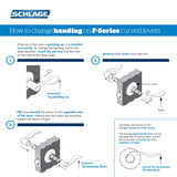 Schlage FB50 Flair Aged Bronze Single-Cylinder Deadbolt & Reversible Keyed Entry Door Lever Combo Pack