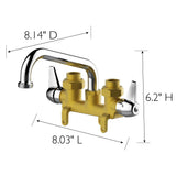 Design House Ashland Brass 2-Handle Sink Mount Utility Faucet