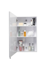 Croydex 16-in x 26-in Surface Mount White Mirrored Medicine Cabinet
