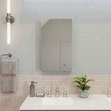 Croydex 16-in x 26-in Surface Mount White Mirrored Medicine Cabinet