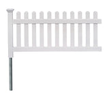 Zippity Outdoor Products Newport 3-ft H x 6-ft W White Privacy Vinyl Picket Fence Panel (Unassembled)