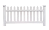 Zippity Outdoor Products Newport 3-ft H x 6-ft W White Privacy Vinyl Picket Fence Panel (Unassembled)