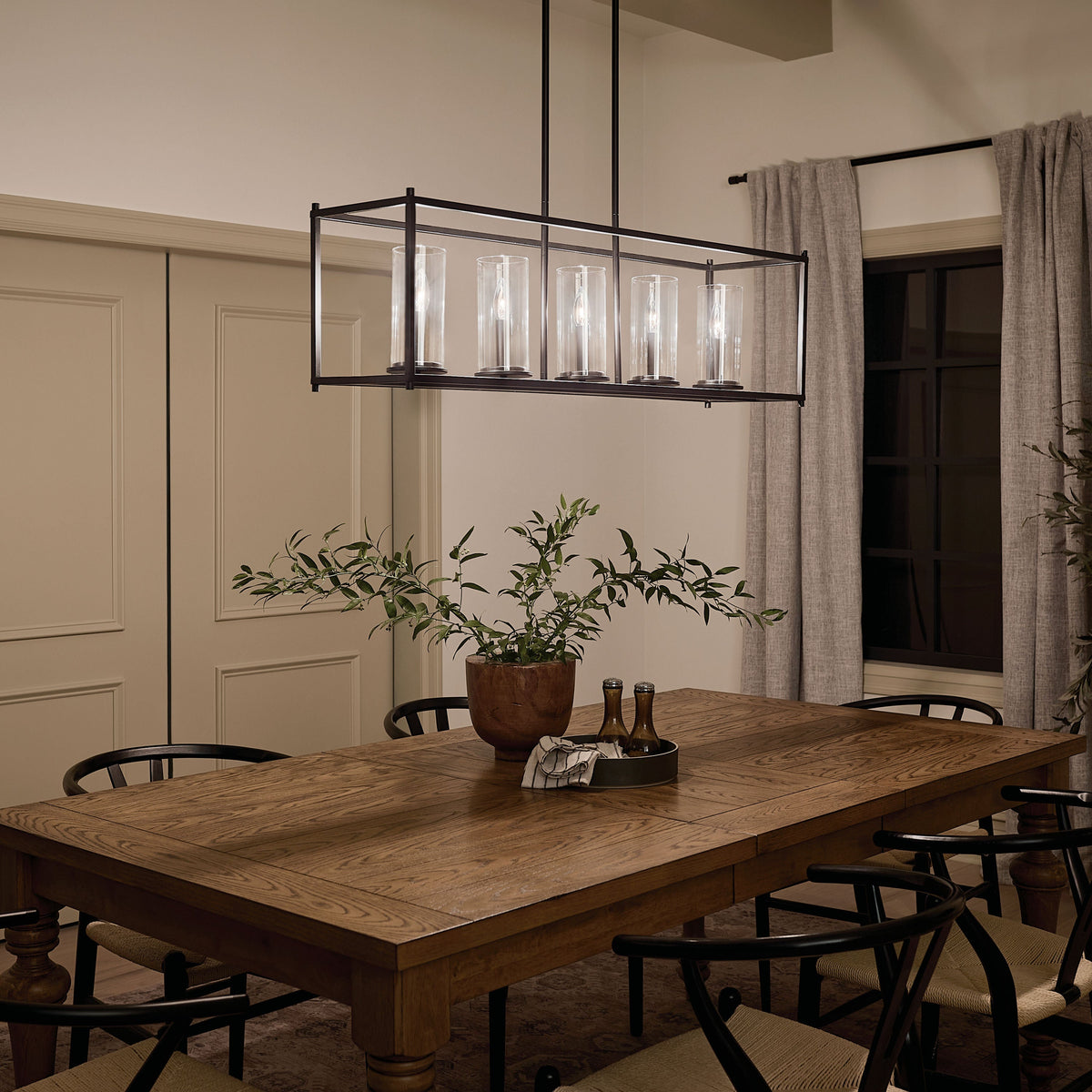 Kichler Crosby 5-Light Black Modern/Contemporary Chandelier