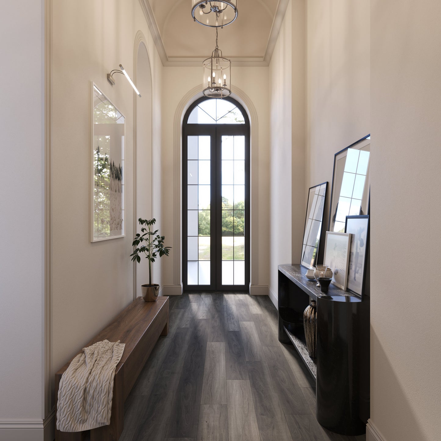 Lucida USA Maxcore Obsidian 7-3/32-in Wide x 5-1/2-mm Thick Waterproof Interlocking Luxury Vinyl Plank Flooring (24.5-sq ft)