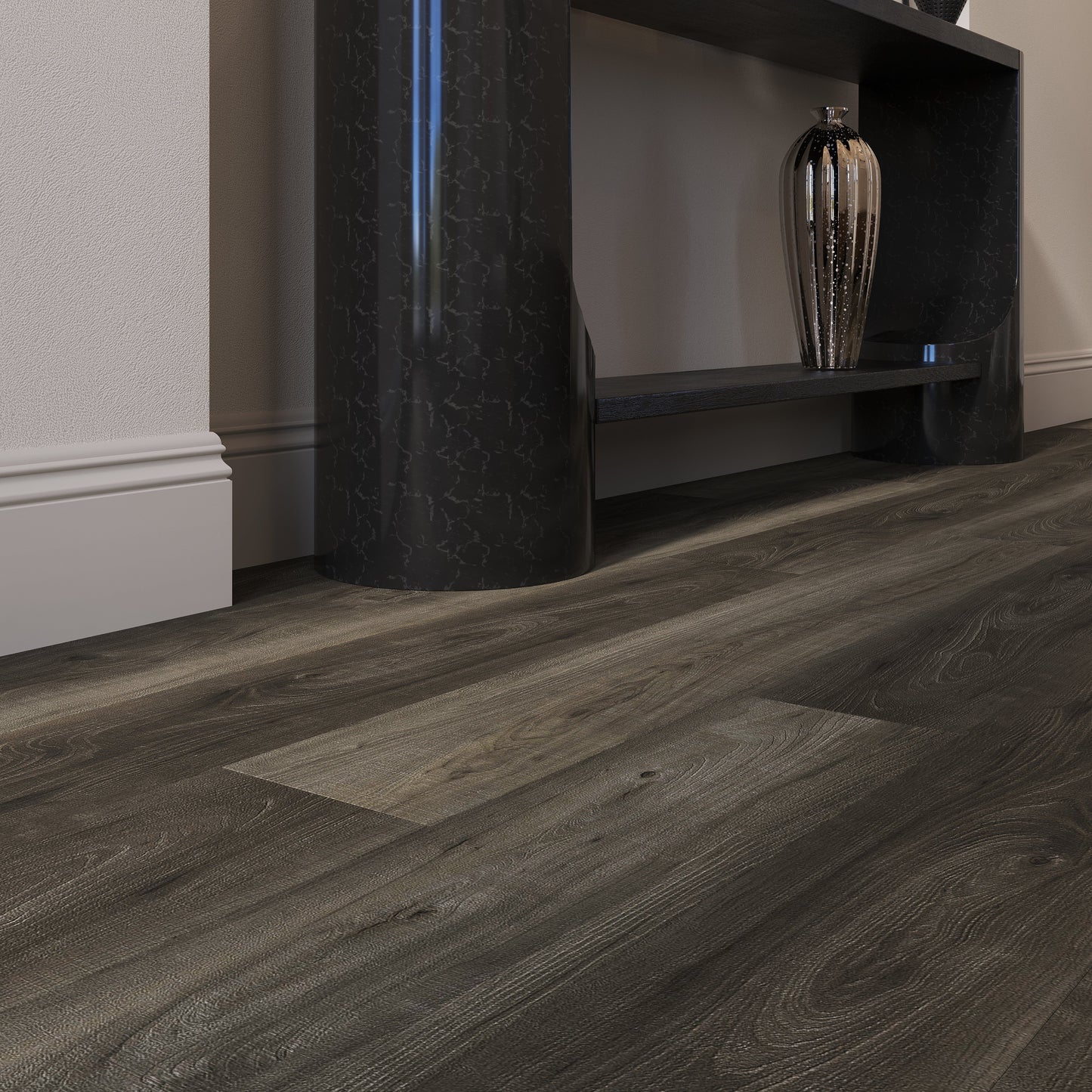 Lucida USA Maxcore Obsidian 7-3/32-in Wide x 5-1/2-mm Thick Waterproof Interlocking Luxury Vinyl Plank Flooring (24.5-sq ft)
