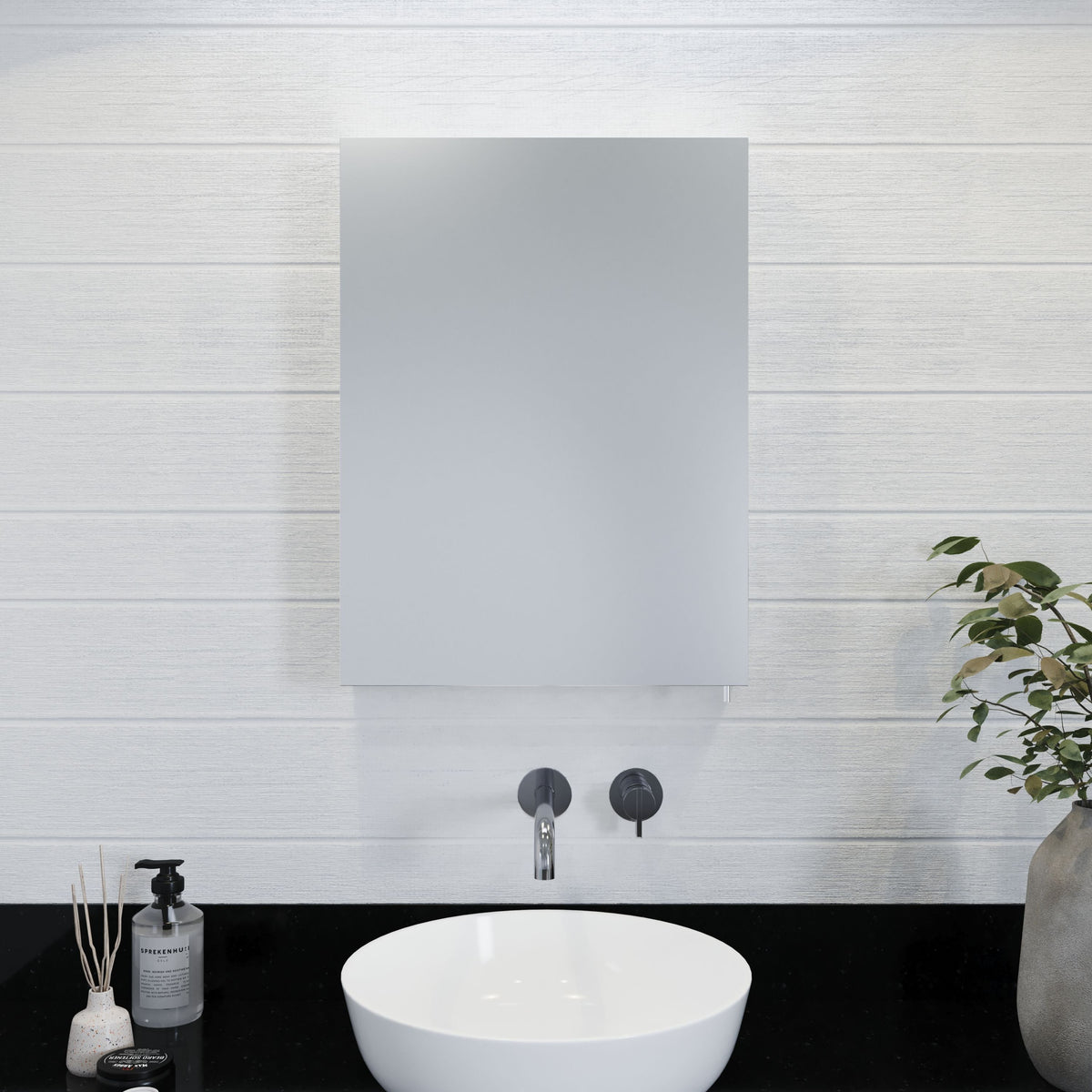 Croydex 20-in x 26-in Surface Mount Polished Stainless Steel Mirrored Medicine Cabinet