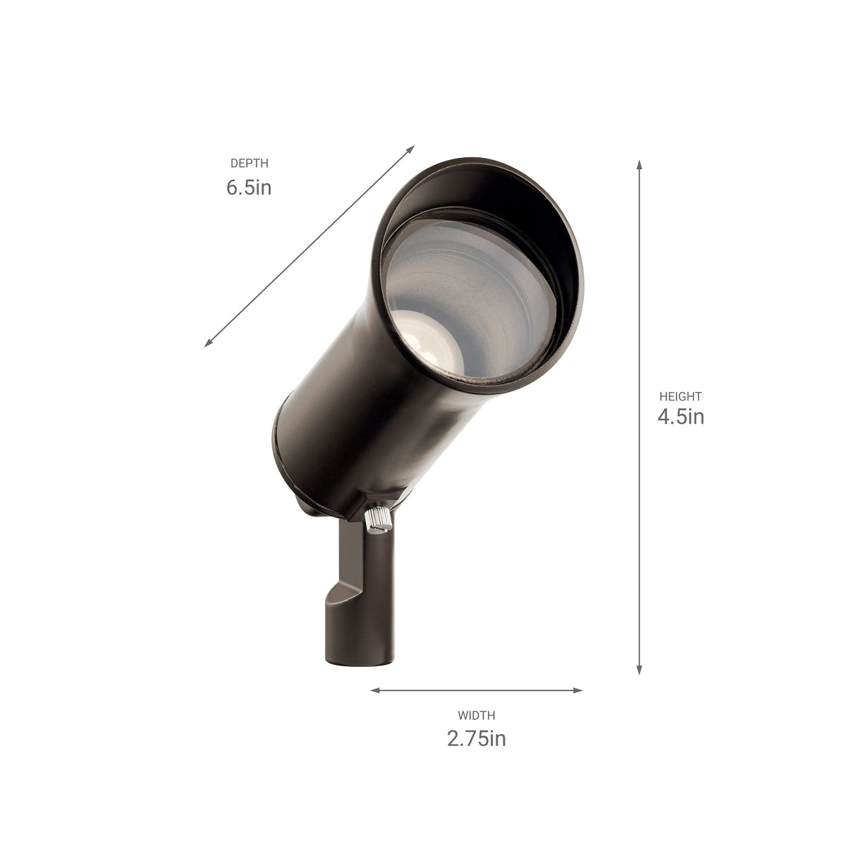 Kichler 250-Lumen 3-Watt Olde Bronze Low Voltage Hardwired LED Spot Light