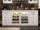 NewAge Products Home Bar 63-in x 85-in White Rectangle Bar Cabinet