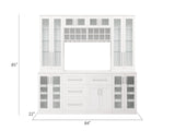 NewAge Products Home Bar 84-in x 85-in White Rectangle Bar Cabinet