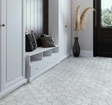 Apollo Tile (Sample) Heritage White 10-in x 10-in Honed Marble Honeycomb Patterned Floor and Wall Tile