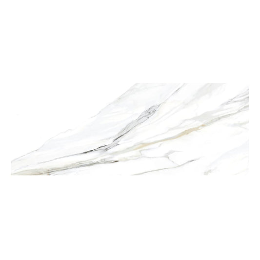 Apollo Tile White 24-in x 48-in Polished Porcelain Marble Look Tile (15.48-sq. ft/ Carton)