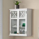 Alaterre Furniture 27-in x 29-in x 8-in White Bathroom Wall Cabinet