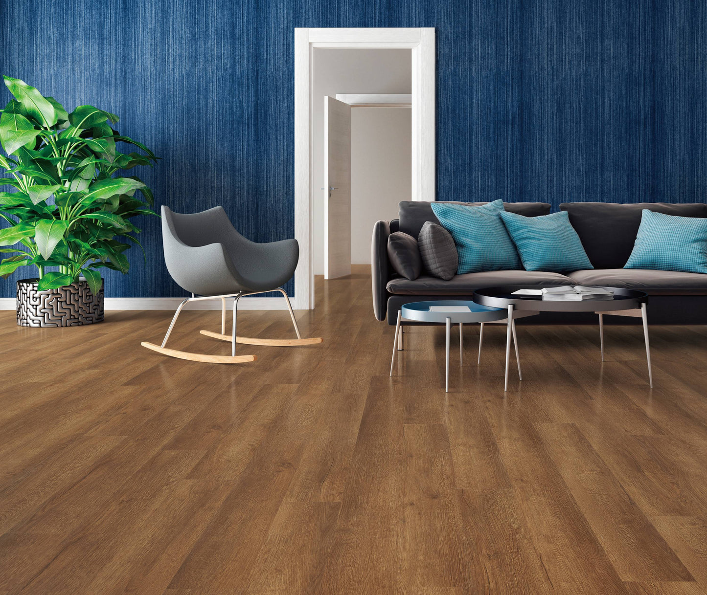 Style Selections Tawny Oak 6-in W x 36-in L x 4-2/5-mm T Waterproof Interlocking Luxury Vinyl Plank Flooring, 22.17-sq ft Carton