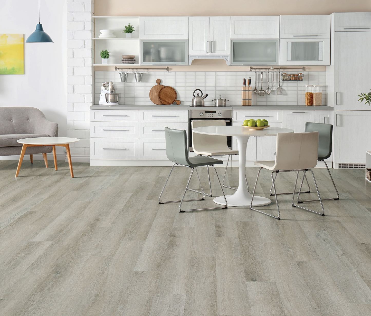 Style Selections Slate Oak 6-in W x 36-in L x 4.4-mm Thick Waterproof Interlocking Luxury Vinyl Plank Flooring, 22.17-sq ft Carton