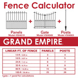 YARDLINK Empire 3-ft W Powder-coated Steel Decorative Metal Pressed-point No Dig Decorative Walk-thru Fence Gate
